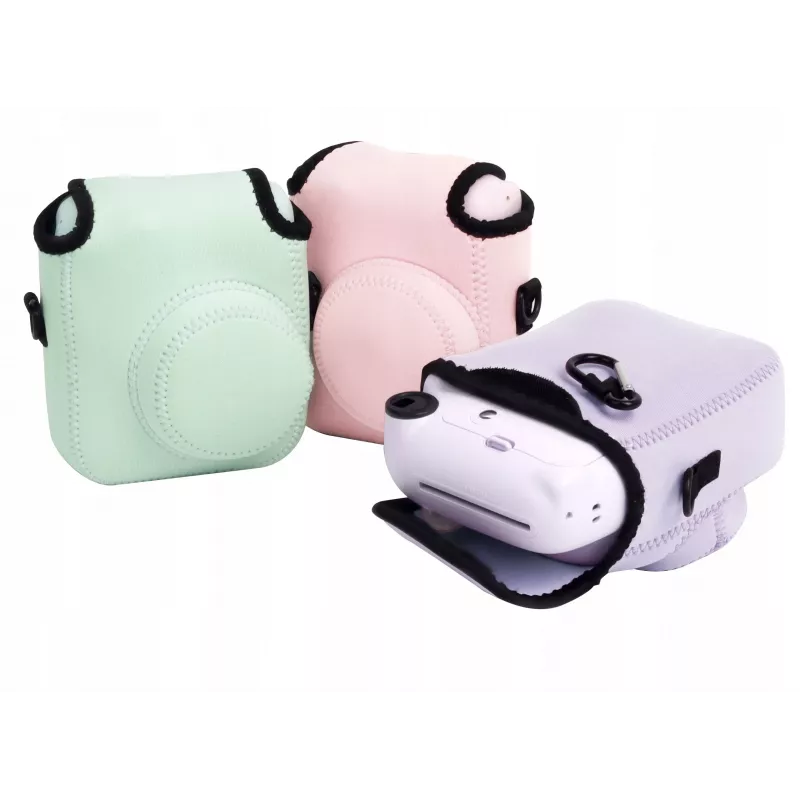 Bolsa Capa em Neoprene Macio LOVEINSTANT para Fujifilm Instax Mini 12 - Rosa