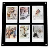 LOVEINSTANT Moldura para 6 fotos compatível com Fujifilm Instax Mini / Xiaomi / Polaroid / Canon / HP / Kodak - Zink / preto