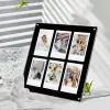 LOVEINSTANT Moldura para 6 fotos compatível com Fujifilm Instax Mini / Xiaomi / Polaroid / Canon / HP / Kodak - Zink / preto