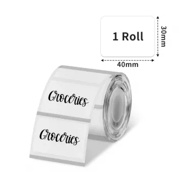 Phomemo Etiquetas adesivas transparentes 40x30mm para M110/M120/M200/M220/M221 - 230 etiquetas por rolo