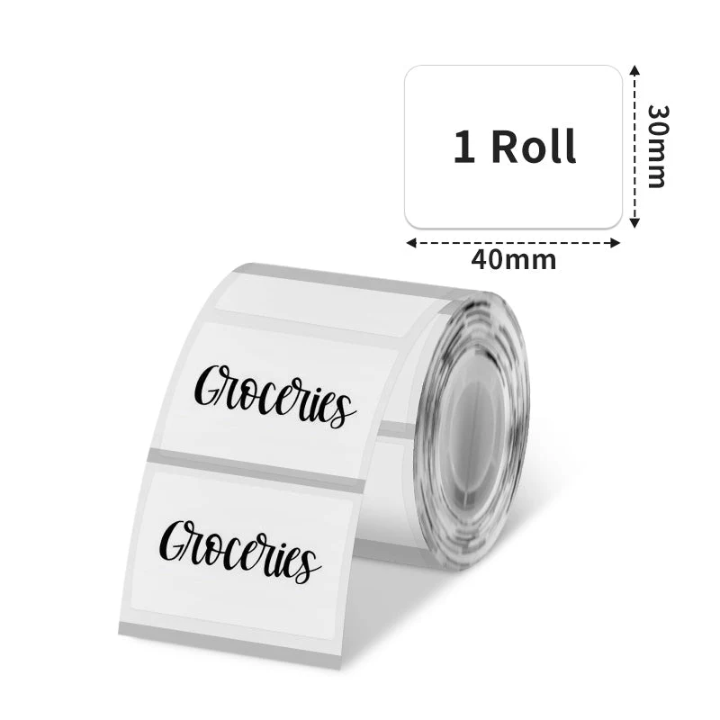 Phomemo Etiquetas adesivas transparentes 40x30mm para M110/M120/M200/M220/M221 - 230 etiquetas por rolo
