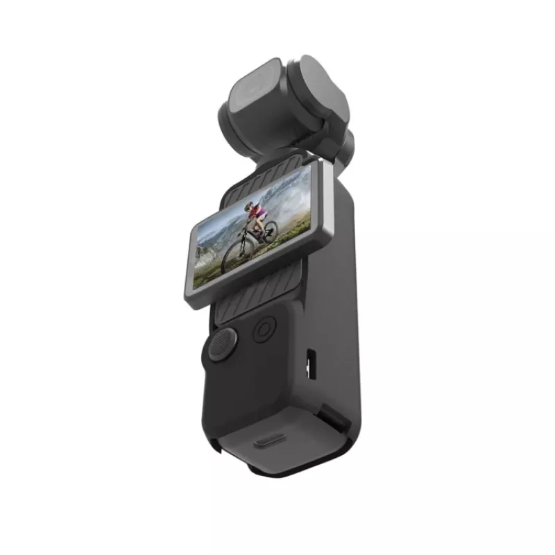 Capa de silicone protetora PULUZ com tampa de objetiva e tampa de ecrã para DJI Osmo Pocket 3, preta (PU894B)