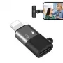 Adaptador OTG PULUZ Lightning para USB-C para iPhone, preto (PU649B)