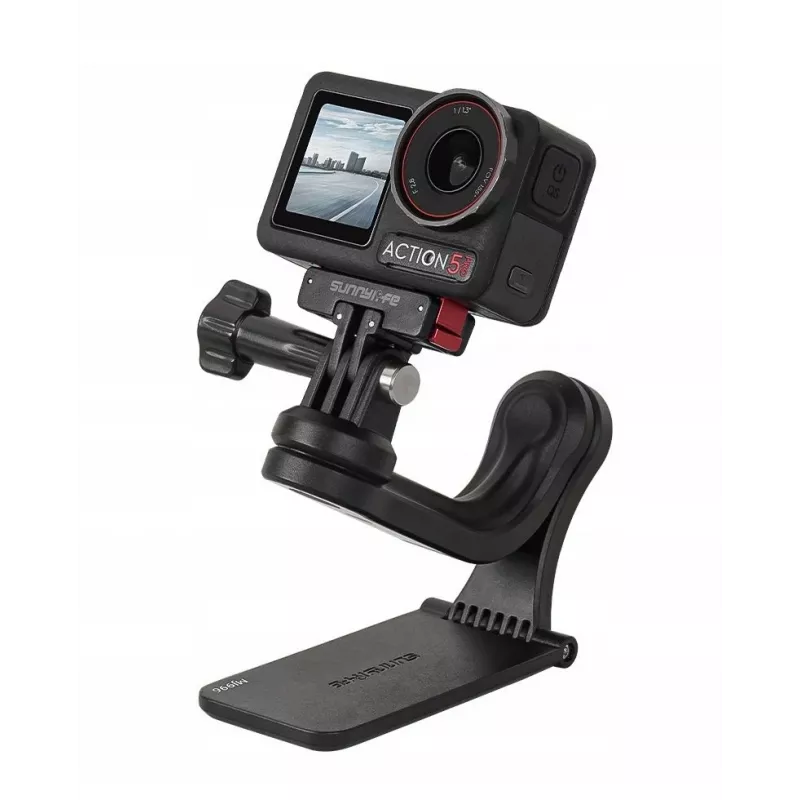Placa de suporte metálica magnética SUNNYLIFE para GoPro, Xiaomi, Insta360, SJCAM, câmaras de ação DJI - preto