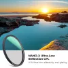 Filtro polarizador circular K&F Concept Nano-X reflexo ultrabaixo 72mm