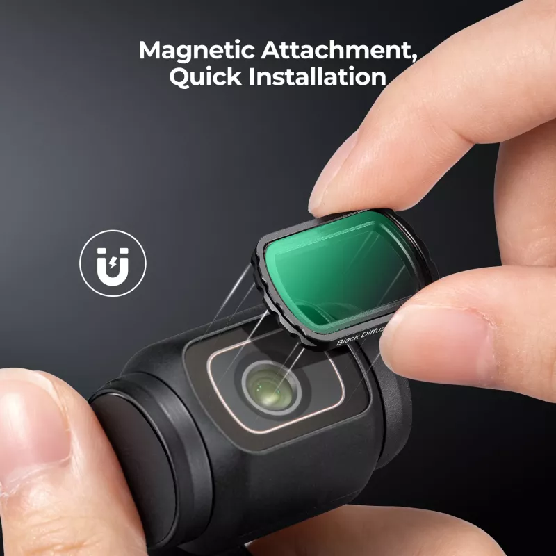 Filtro de difusão preta 1/4 K&F Concept para DJI Osmo Pocket 3 (KF01.2533)