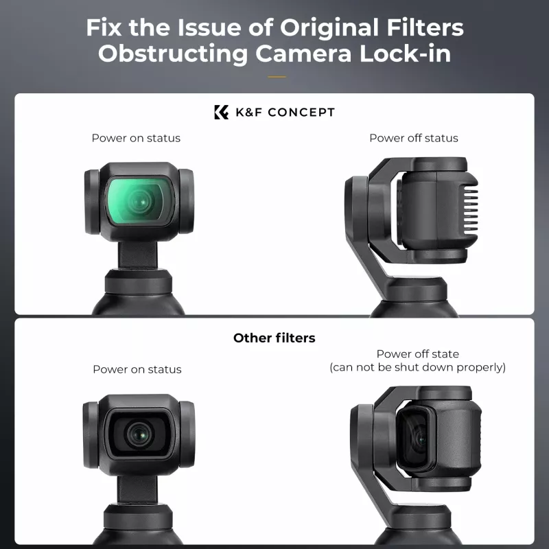 Filtro de difusão preta 1/4 K&F Concept para DJI Osmo Pocket 3 (KF01.2533)