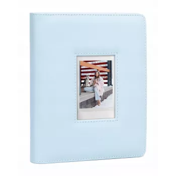 Álbum de fotografias LOVEINSTANT 288 fotos para Fuji Instax Canon Xiaomi Polaroid HP Kodak Zink / janela na capa / azul