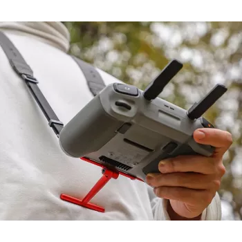 SUNNYLIFE Suporte de alça de pescoço e ombro para comando DJI RC 2 / RC 1 - Tecido de nylon preto com ganchos de liga de alumínio
