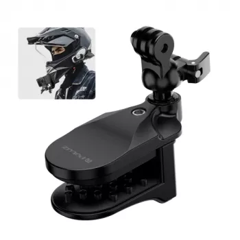 PULUZ Suporte de queixo para capacete de mota para GoPro Hero 12 11 Mini 10 9 8 7 6 5 4 3+ Max - PU927B