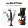 K&F Concept KF31.094 Suporte de tripé para smartphone MS18 - Suporte de metal para telefone rotativo 360° com rosca de 1/4 polegadas, base Arca-Swiss, sapata fria, Preto