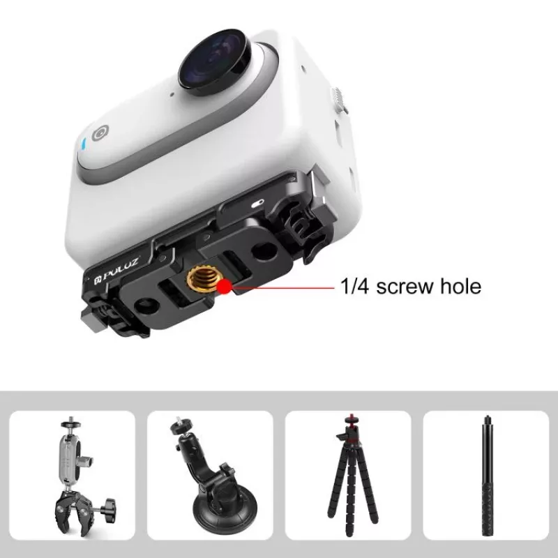 PULUZ Suporte adaptador para Insta360 GO 3 / GO 3S para sistema de 1/4 polegadas e GoPro - PU973B