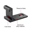 PULUZ Suporte adaptador de 1/4 polegadas para Insta360 X5/X4/X3/One X2 - Preto, liga de alumínio, sapata fria