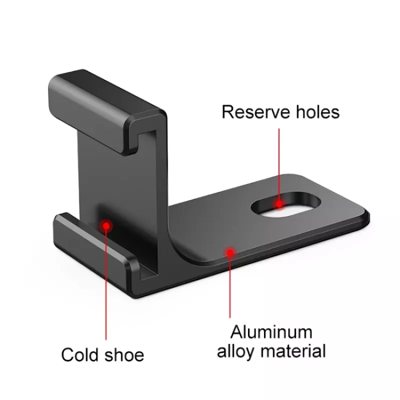 PULUZ Suporte adaptador de 1/4 polegadas para Insta360 X5/X4/X3/One X2 - Preto, liga de alumínio, sapata fria