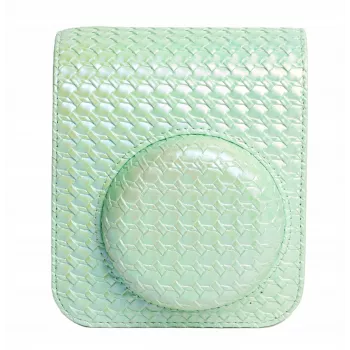 LOVEINSTANT Kit 2-em-1: Capa protetora + álbum de fotos para Fujifilm Instax Mini 12 - Verde