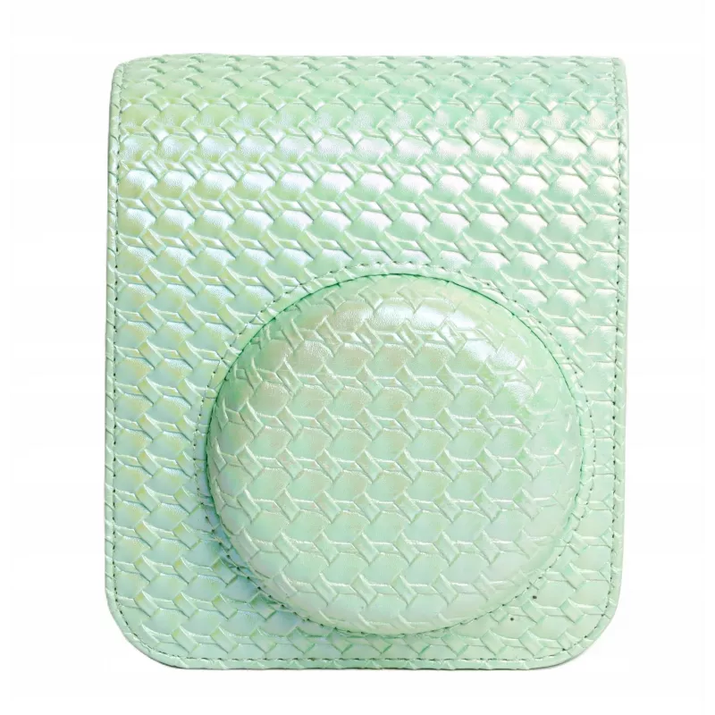 LOVEINSTANT Kit 2-em-1: Capa protetora + álbum de fotos para Fujifilm Instax Mini 12 - Verde