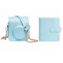 LOVEINSTANT Conjunto 2-em-1: Capa protetora para Fuji Instax Mini 12 + álbum de fotos para 64 fotos, Azul
