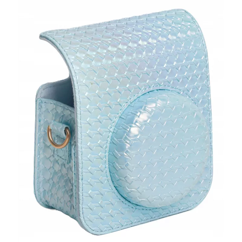 LOVEINSTANT Conjunto 2-em-1: Capa protetora para Fuji Instax Mini 12 + álbum de fotos para 64 fotos, Azul