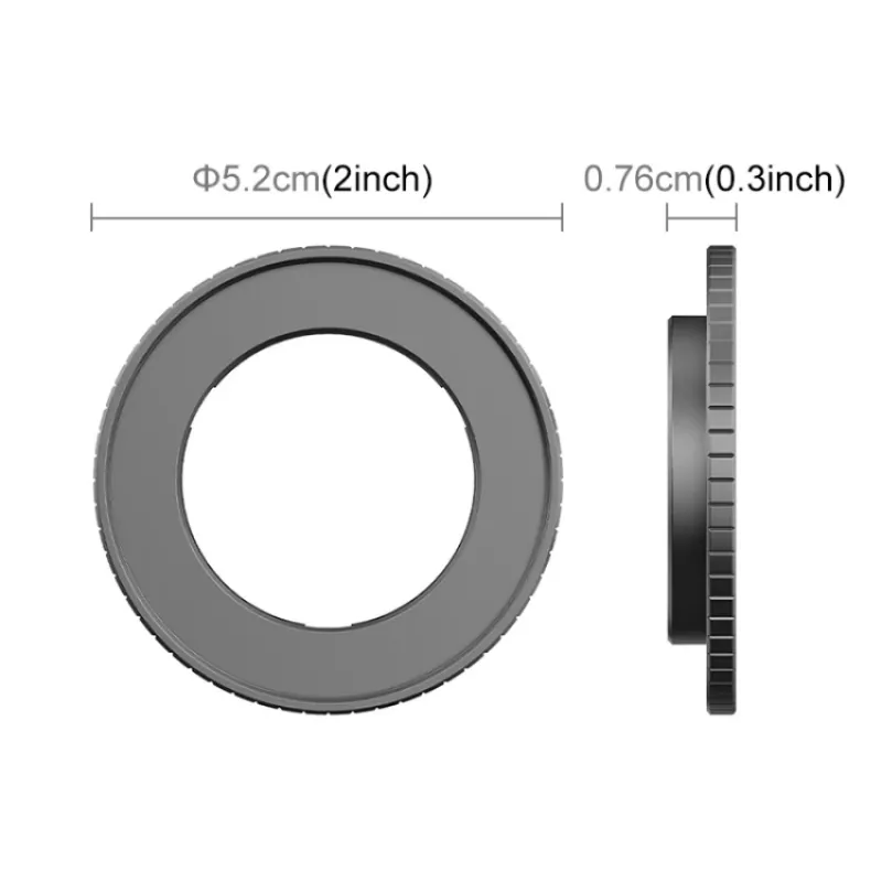 PULUZ Suporte adaptador de filtro de 49 mm para DJI Osmo Action 4 PU994B