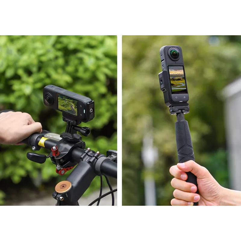 SUNNYLIFE Câmara de Proteção Protective Frame para Insta360 X4 com Rosca de 1/4 de polegada e Suportes Cold Shoe