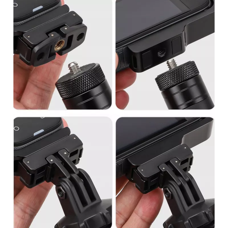 SUNNYLIFE Câmara de Proteção Protective Frame para Insta360 X4 com Rosca de 1/4 de polegada e Suportes Cold Shoe