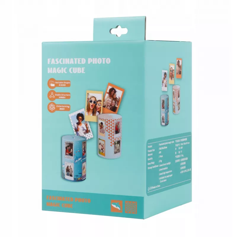 LOVEINSTANT Moldura de fotos cubo dobrável para 24 impressões Instax Mini - Sea Blue