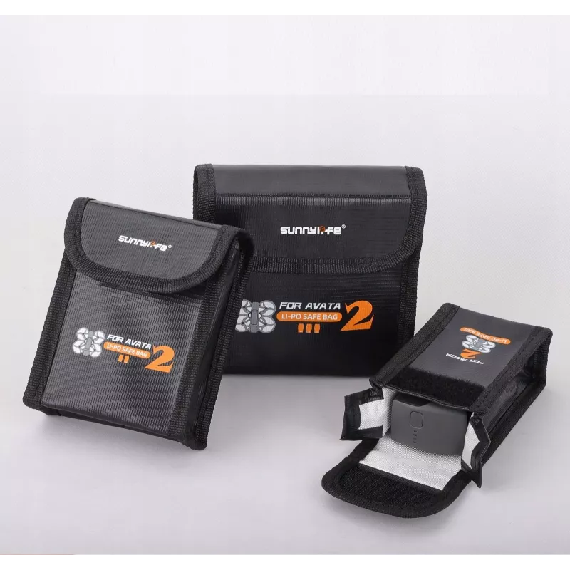 Sunnylife bolsa à prova de fogo para 3x baterias DJI Avata 2 AT2-DC783-3