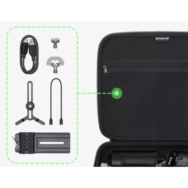 SUNNYLIFE Mala de transporte rígida para DJI RS 4 Gimbal - Preto