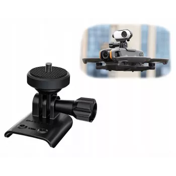SUNNYLIFE Suporte de câmara para DJI Avata 2, GoPro e rosca de 1/4 polegadas, Preto/Cinzento
