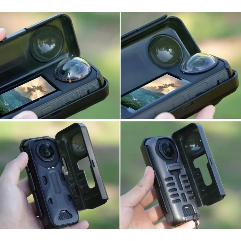 SUNNYLIFE Mala protetora rígida para câmara de ação Insta360 X4 - Preto