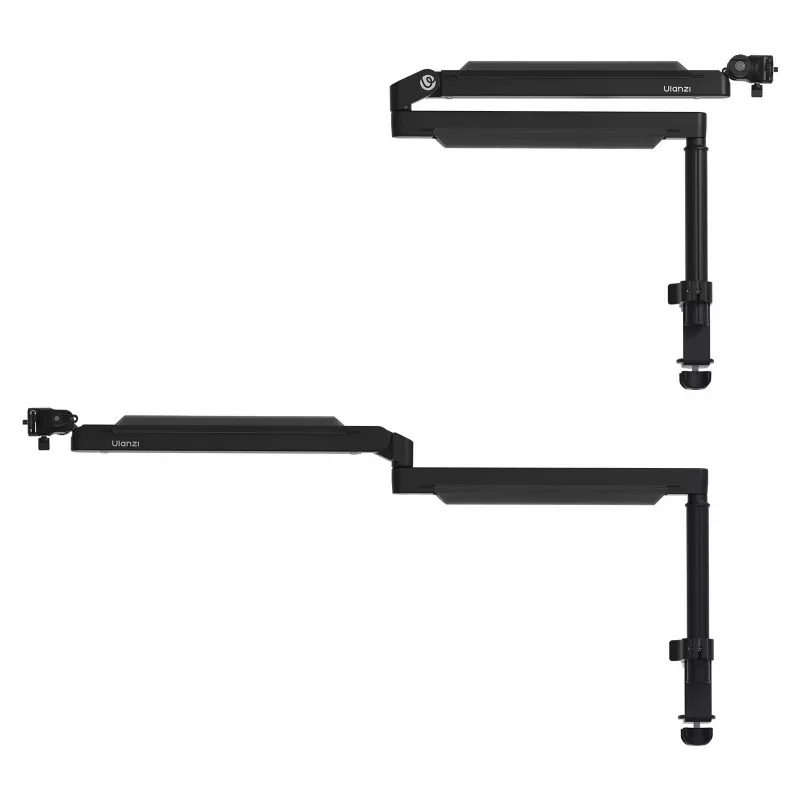 ULANZI Braço articulado para microfone ZJ05 com pinça de mesa, alcance de 690 mm, Preto
