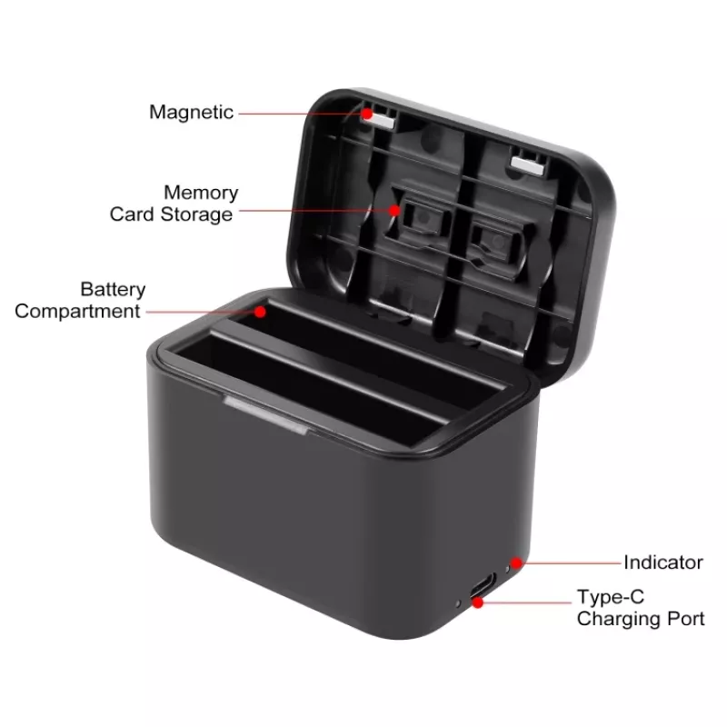 PULUZ Carregador USB de bateria dupla para Insta360 X4 - PU999B