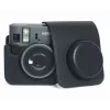 LOVEINSTANT Bolsa de câmara para Fujifilm Instax Mini 41 - Bolsa protetora em pele PU preta com alça de ombro