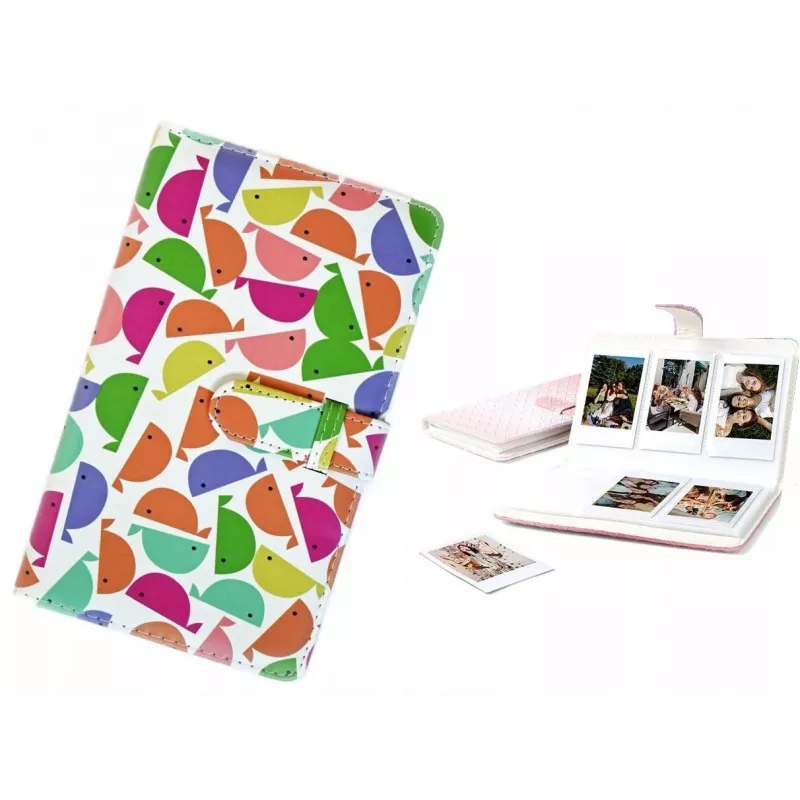 LOVEINSTANT Álbum de fotografias para Fujifilm Instax Mini 12 40 11 9 8 7 Evo Liplay Link - 96 fotografias - Design de baleia
