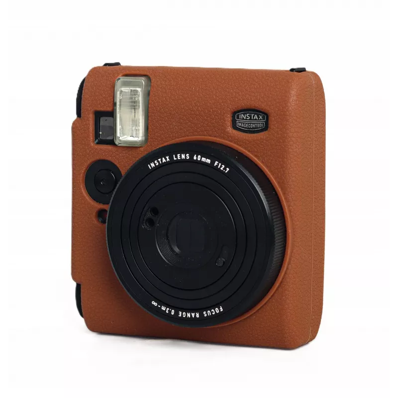 LOVEINSTANT Capa de proteção em silicone para Fujifilm Instax Mini 99 - Castanho