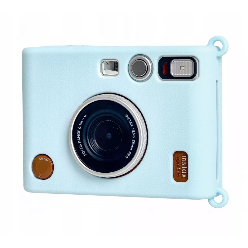 LOVEINSTANT Capa de silicone para câmara Fujifilm Instax Mini Evo - Azul