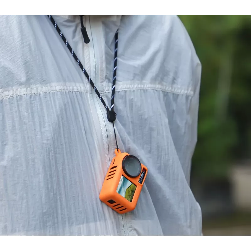 SUNNYLIFE Capa de proteção em silicone com cordão para DJI Osmo Action 5 Pro / OA5-BHT885