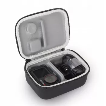 SUNNYLIFE Bolsa de transporte de proteção para DJI Osmo Action 3, 4, 5 Pro - Concha rígida EVA, resistente a choques, preto