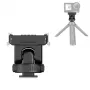 Adaptador de suporte de libertação rápida PULUZ com rosca de 1/4 polegadas e cold shoe para DJI Osmo Action 3/4/5 Pro PU727B