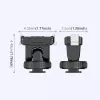 Adaptador de suporte de libertação rápida PULUZ com rosca de 1/4 polegadas e cold shoe para DJI Osmo Action 3/4/5 Pro PU727B