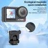 Adaptador de suporte de libertação rápida PULUZ com rosca de 1/4 polegadas e cold shoe para DJI Osmo Action 3/4/5 Pro PU727B