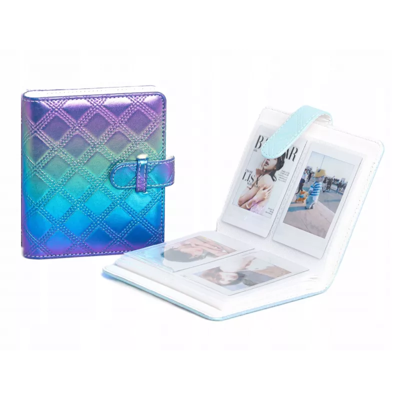 Álbum de fotografias pequeno LOVEINSTANT 64 fotografias para Fuji Instax Canon Xiaomi Polaroid HP Kodak Zink / multicolor / holográfico