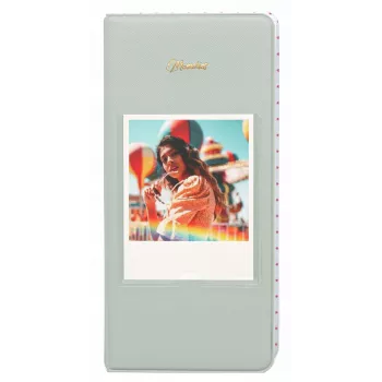 Álbum de fotografias LOVEINSTANT 64 fotografias para Fuji Instax Wide, Square, Polaroid 600, SX-70, Now - verde
