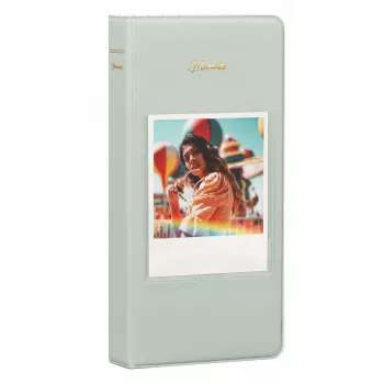 Álbum de fotografias LOVEINSTANT 64 fotografias para Fuji Instax Wide, Square, Polaroid 600, SX-70, Now - verde