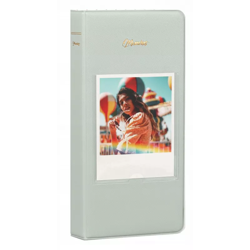 Álbum de fotografias LOVEINSTANT 64 fotografias para Fuji Instax Wide, Square, Polaroid 600, SX-70, Now - verde