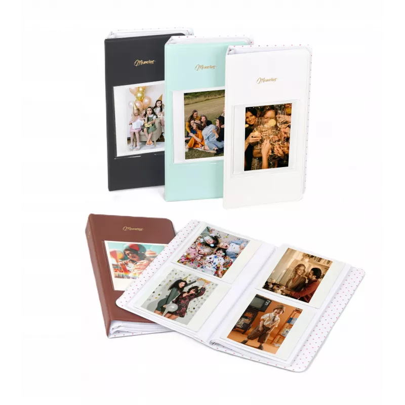 Álbum de fotografias LOVEINSTANT 64 fotografias para Fuji Instax Wide, Square, Polaroid 600, SX-70, Now - verde