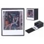 Caixa de armazenamento de fotografias LOVEINSTANT para 100 cópias – compatível com Fuji Instax Wide, Square, Polaroid 600, Now – preto com janela