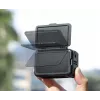 Suporte de moldura + tampa de objetiva SUNNYLIFE para DJI Osmo Action 5 Pro / 4 / 3 - preto