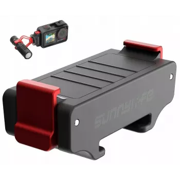 Suporte adaptador SUNNYLIFE para DJI Osmo Action 5 Pro / 5 / 4 / 3 - ISO-hot-shoe - preto
