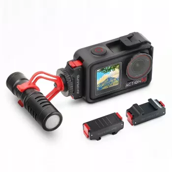 Suporte adaptador SUNNYLIFE para DJI Osmo Action 5 Pro / 5 / 4 / 3 - ISO-hot-shoe - preto